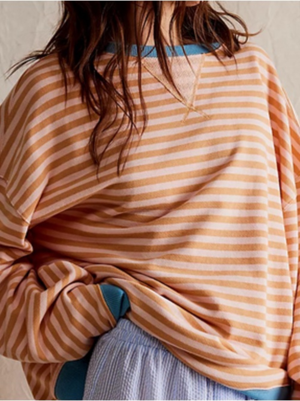 Free People We the Free Oversized Striped Pullover